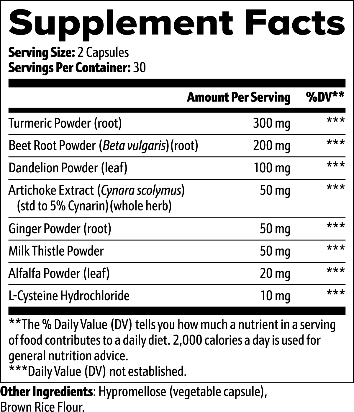Liver Support Supplement (in Capsules)